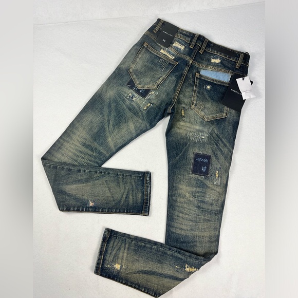 Embellish NYC Silas Rip & Repair Patchwork Distressed Skinny Denim•Men’s Size 30 - Picture 6 of 13
